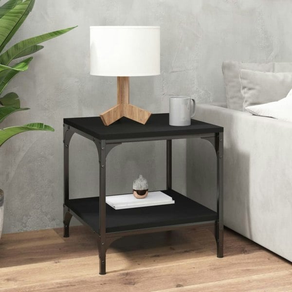 Berkfield Side Table Black 40x40x40 cm Engineered Wood