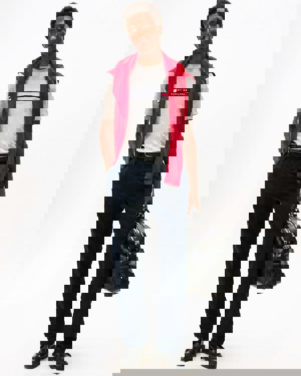 Tommy Hilfiger Hilfiger Chest Insert Mens T-Shirt - Light Grey Heather