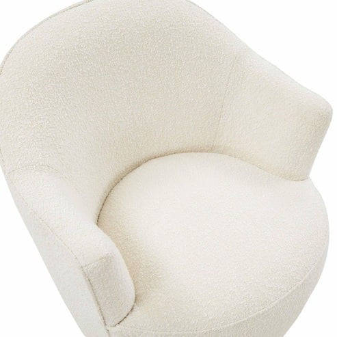 Furniture Edit Skyla Boucle Swivel Accent Occasional Chair