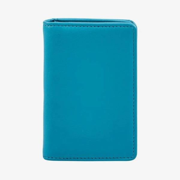 Turquoise wallet on a white background