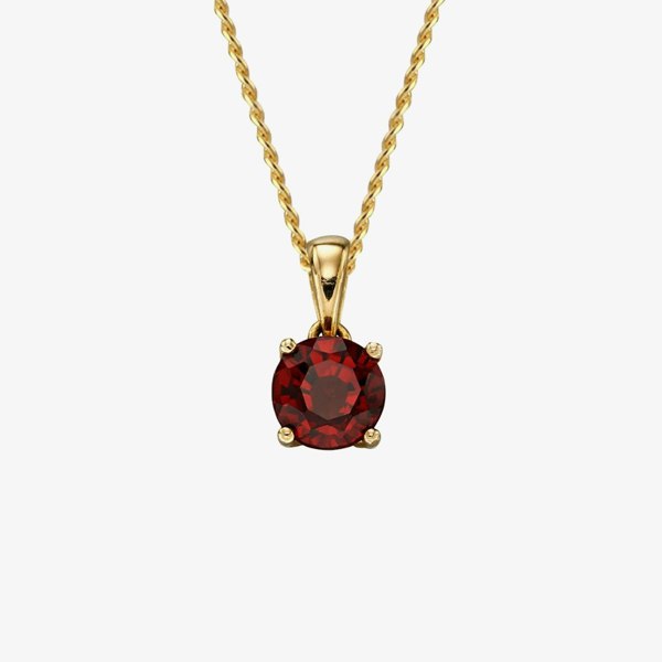 T. H. Baker 9ct Yellow Gold Garnet January Birthstone Loose Pendant GP2189