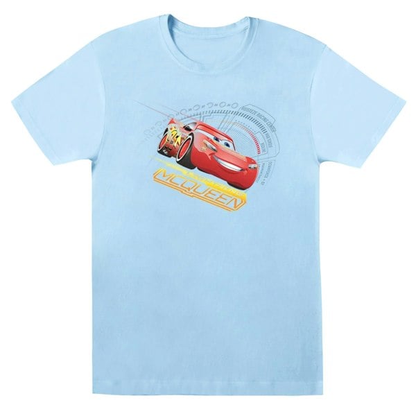 Disney Womens/Ladies Cars Lightning McQueen Cotton Boyfriend T-Shirt - Baby Blue