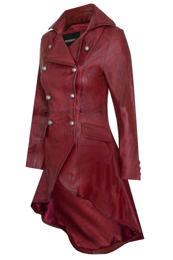 Infinity Leather Womens Gothic Victorian Coat-Accra