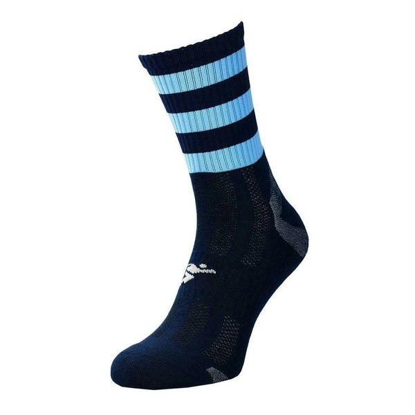 Precision Unisex Adult Pro Hooped Football Socks - Navy/Sky Blue