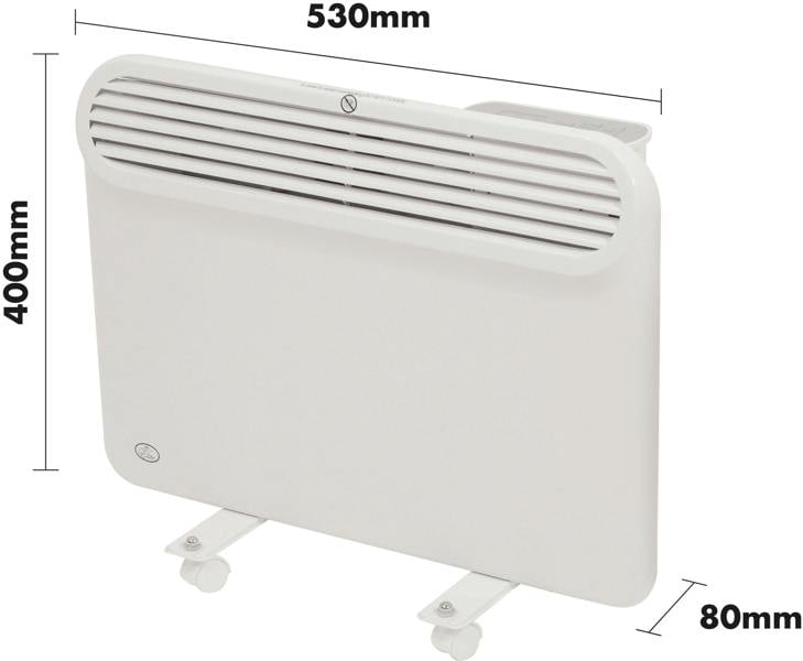 St Helens Prem-i-air Slimline, Wall and Floor Mounting Programmable Panel Heater With Silent Operation (Lot 20 Compliant) (Power (kW) 1)