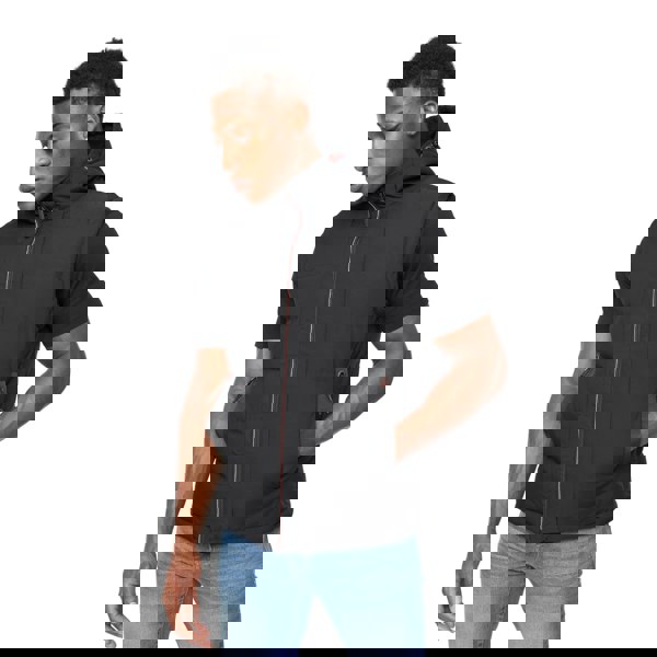 Crosshatch Mens Kampnew Embossed Gilet - Black