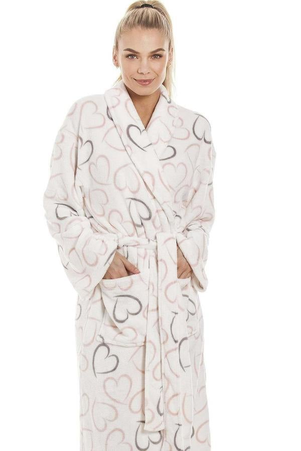 Womens Super Soft Fleece Short Bathrobes