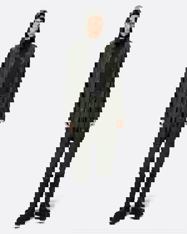 Rains Long Unisex Jacket - 03 Green