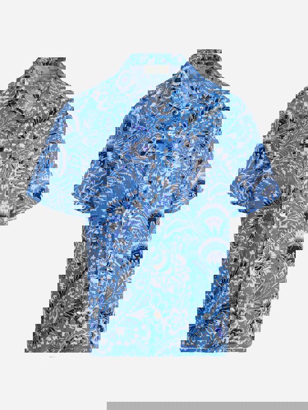 Etro Boys Floral Paisley Shirt in Blue