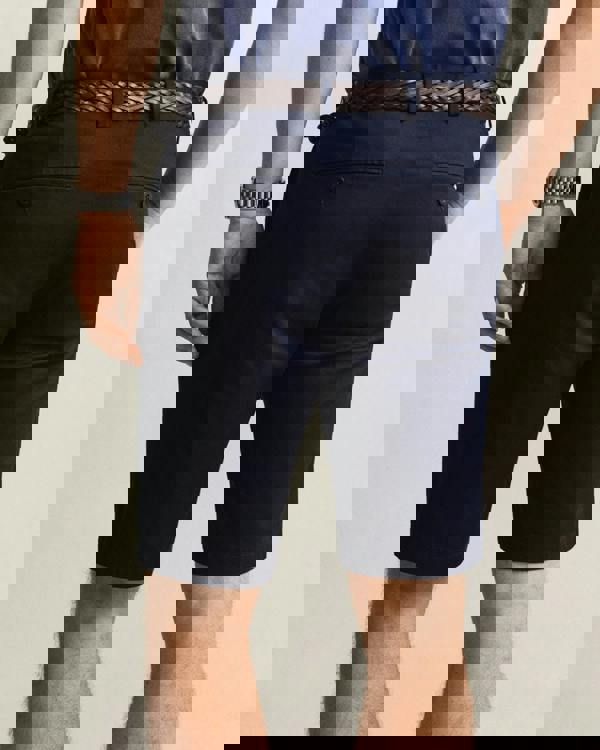 GANT Mens Slim Fit Sports Chino Shorts - 433 Evening Blue | CHO | Designer Mens Chino Shorts