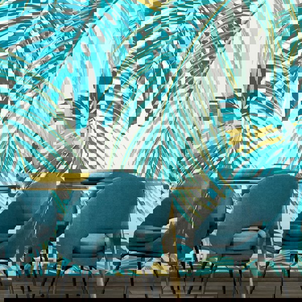 Origin Murals Tropical Leaves - Teal