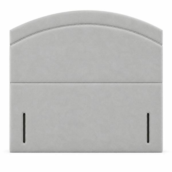 Great British Beds Oval Headboard - Silver Plush