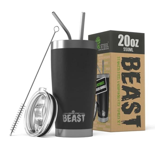 Dyzi Reusable Stainless Steel Double Insulated Coffee Tumbler Travel Mug