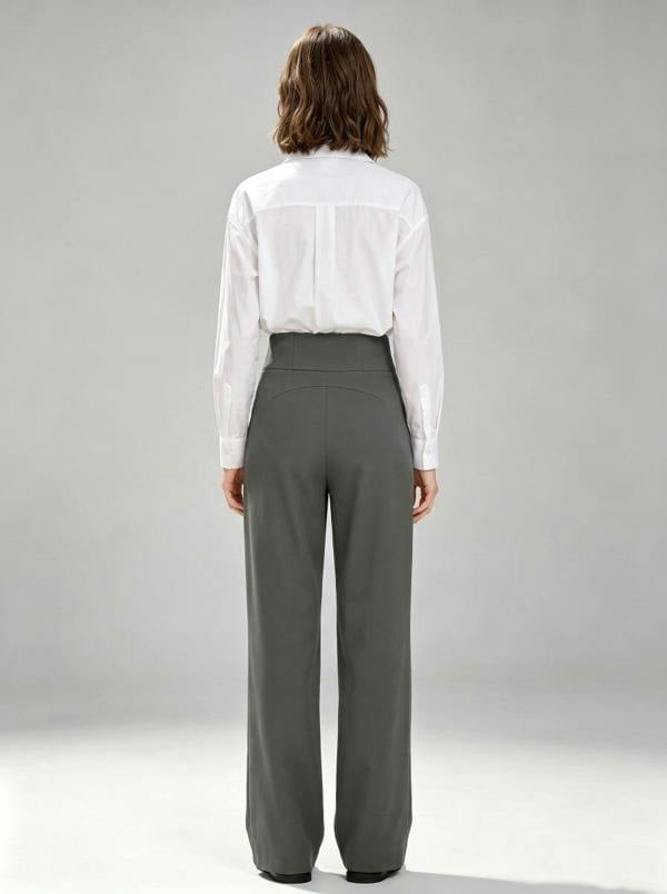 Anniou Women's Straight Wide-leg Pants