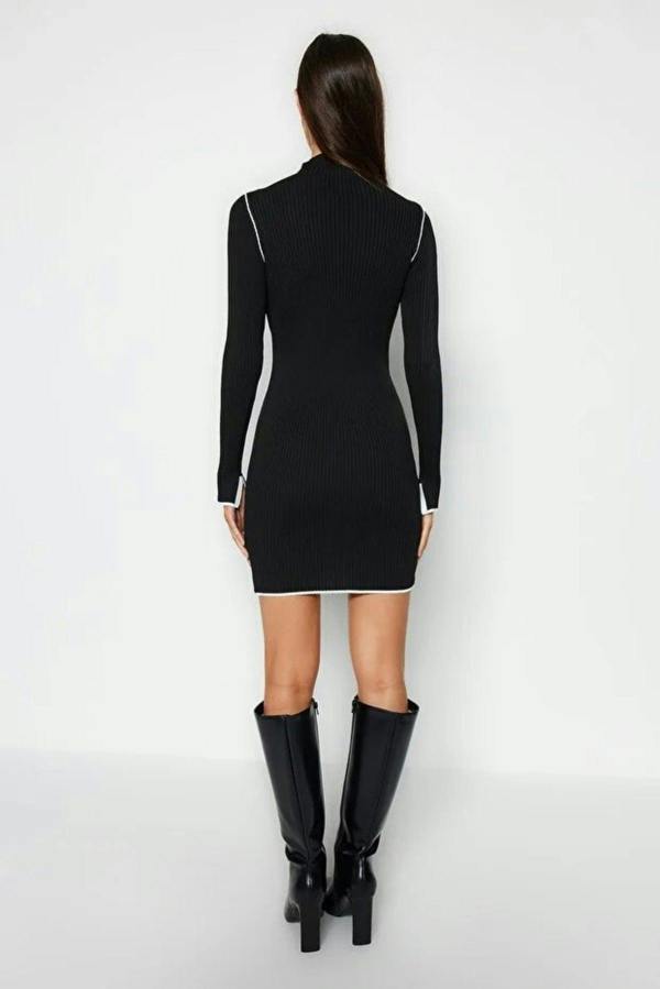 WOVCOR Mini Color Block Fitted Knit Dress