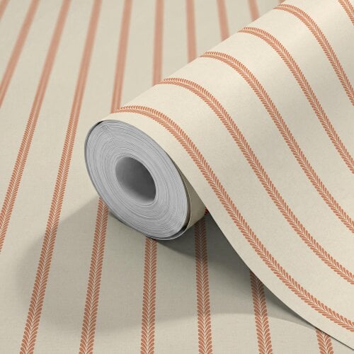 Hoopla Walls Heritage Stripe - Burnt Orange 10m Wallpaper