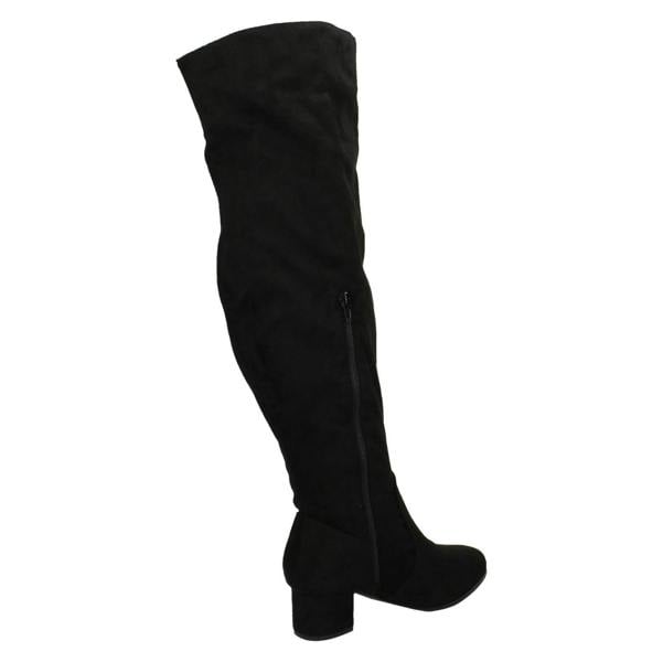 Spot On Ladies Spot On Wide Fitting Knee High Boots F51088