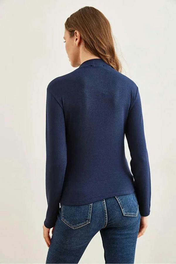Hoxton Gal High-Neck Draped Soft Touch Blouse