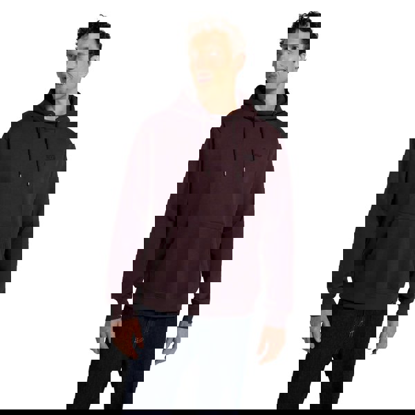 Animal Mens Nick Organic Heavyweight Hoodie - Burgundy