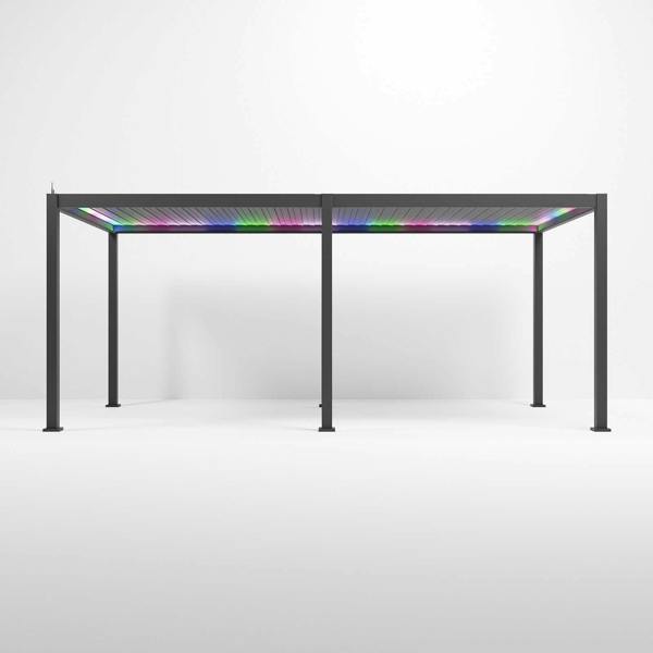 Ocean Designs Tivoli E-LED 6m x 3m Grey Frame Free Standing Pergola
