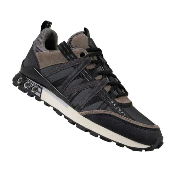 Cruyff Mens Fearia Suede Hex-Tech Trainers - Black - 