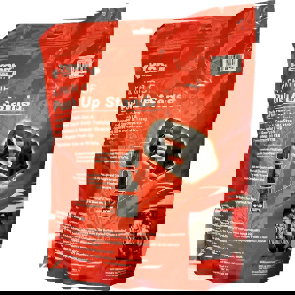 York Barbell Push Up Bars Back Packaging