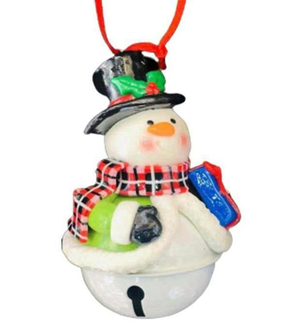 3pc Christmas Tree Hanging Decorations with Hand-Painted Ceramic Santa, Snowman and Reindeer image 5