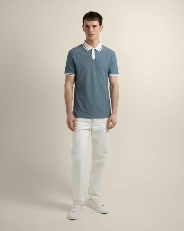 Larsson & Co Anders - Geometric Jacquard Polo Shirt