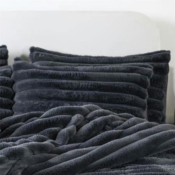 Big Cord Teddy Charcoal Duvet Cover Set