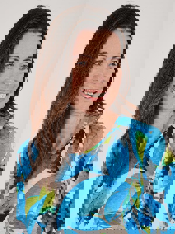 TIGI-Wear Patch Leaf Print Top