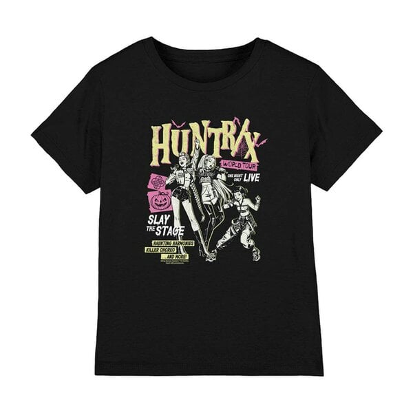 K-Pop Demon Hunters Childrens/Kids Huntrix World Tour Punk T-Shirt - Black