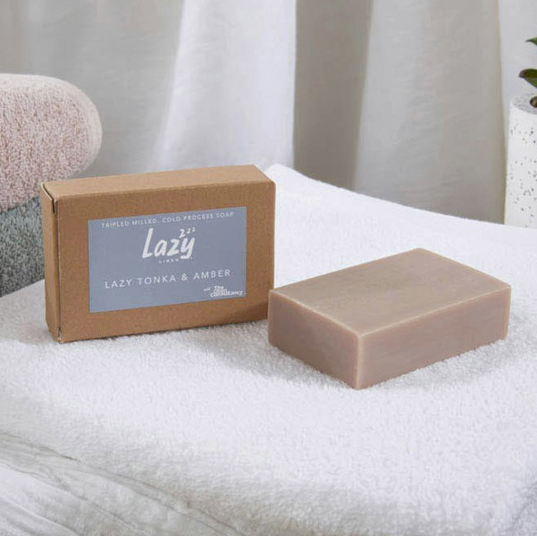 Lazy Linen Lazy Tonka & Amber Soap Bars - 4 Pack