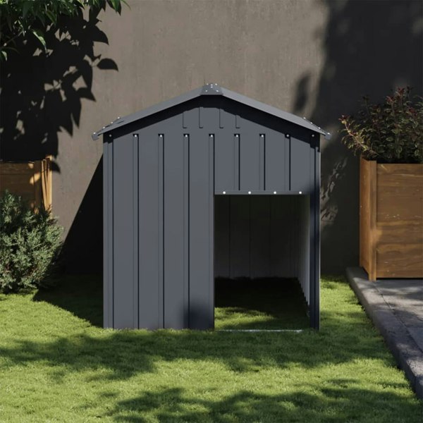 Berkfield Dog House with Roof Anthracite 117x153x123 cm Galvanised Steel