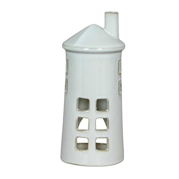 Hill Interiors Lighthouse Tea Light Holder - White - 