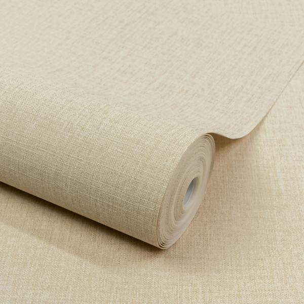 Grandeco Boutique Trente Linen Effect Luxury Weight Embossed Wallpaper,  Sandy Beige