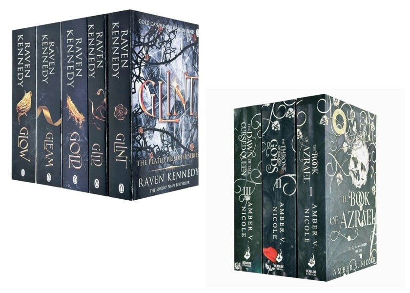 The Plated Prisoner Series 5 Books Set by Raven Kennedy and Gods and Monsters Series 3 Books Set by Amber V. Nicole