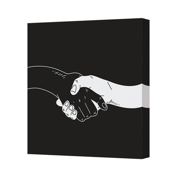 Benjamin Tate Design Contemporary Handshake Canvas Art Print UK Handmade Gallery Wrapped