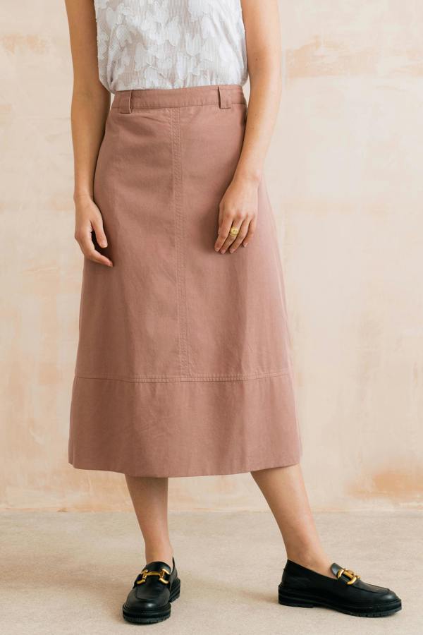 Lily & Me Estuary Midi Skirt Soft Pink