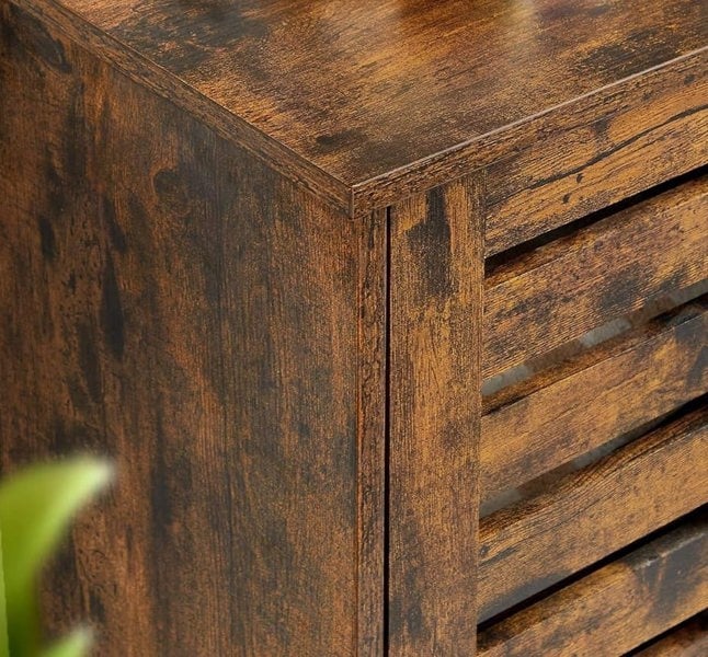 Modcraft Rustic Bathroom Floor Cabinet – Storage Unit with Doors & Adjustable Shelf