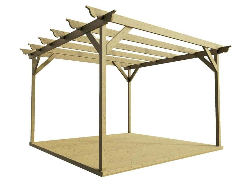 Arbor Garden Solutions Ovolo Wooden Pergola and Decking Kit
