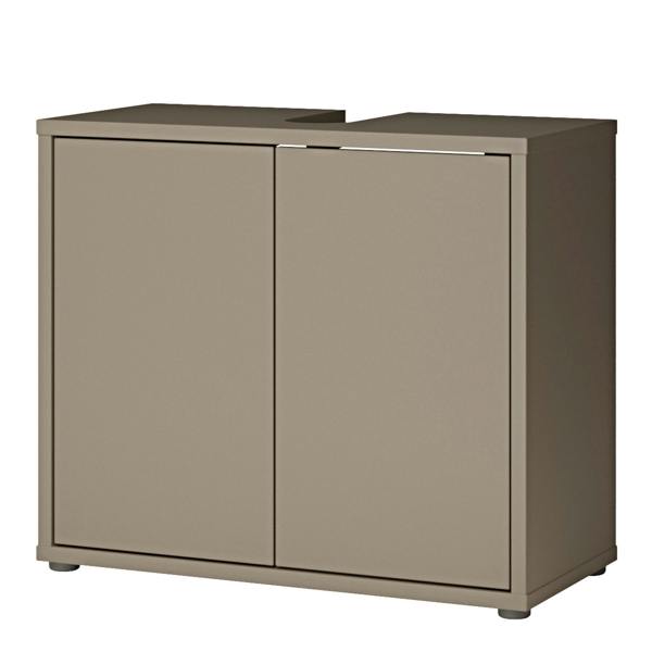 Furniture To Go Alice Springs Under Sink Bathroom Cabinet with 2 Doors Push-to-Open in Taupe