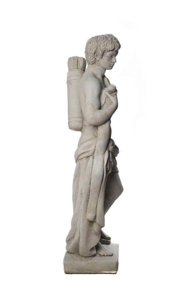 Large Greek style Hunter Male Stone Cast Statue