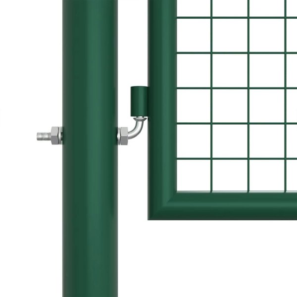 Berkfield Mesh Garden Gate Steel 400x125 cm Green