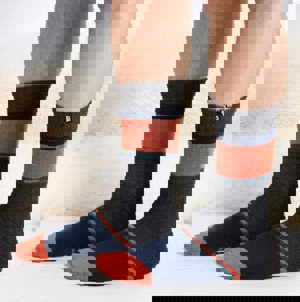 Totes Toasties ORIGINAL SLIPPER SOCKS (TWIN PACK) Mens Socks Football / Stripe