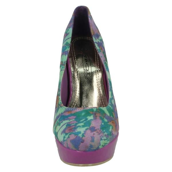 Spot On Ladies Spot On Heeled Platform Court Shoe