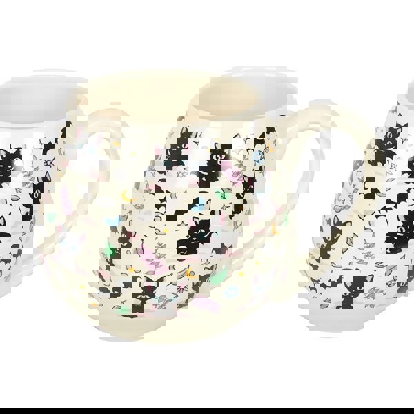 Serano Cute and Creepy Cat Print Rounded Mug
