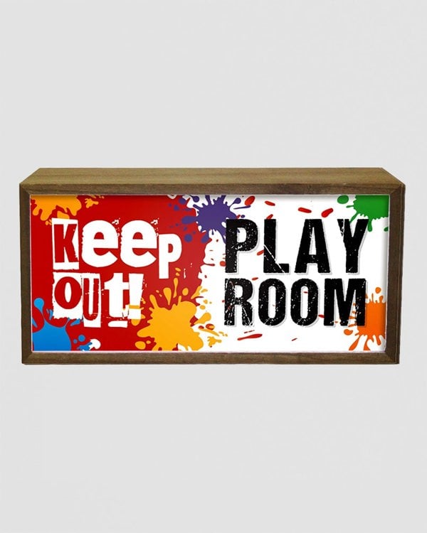 Light Box Kid's Room Keep Out Play Room