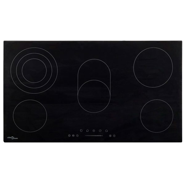Berkfield Ceramic Hob with 5 Burners Touch Control 77 cm 8500 W
