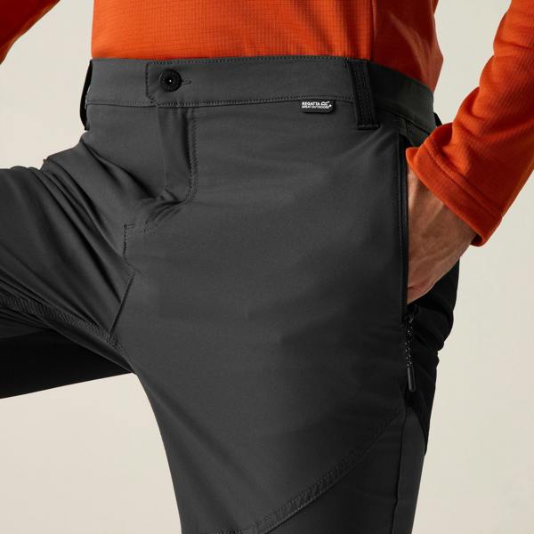 Regatta Mens Questra Hiking Trousers - Ash/Black - 