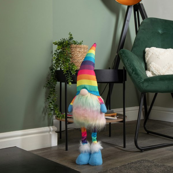 Samuel Alexander 60cm  Battery Operated Lit Standing Christmas Rainbow Gonk